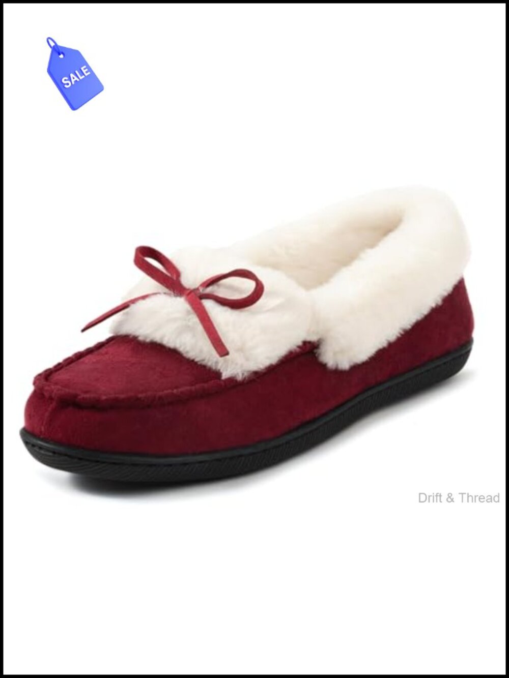 Faux Fur Lined Microsuede Mocc Memory Foam Slip On